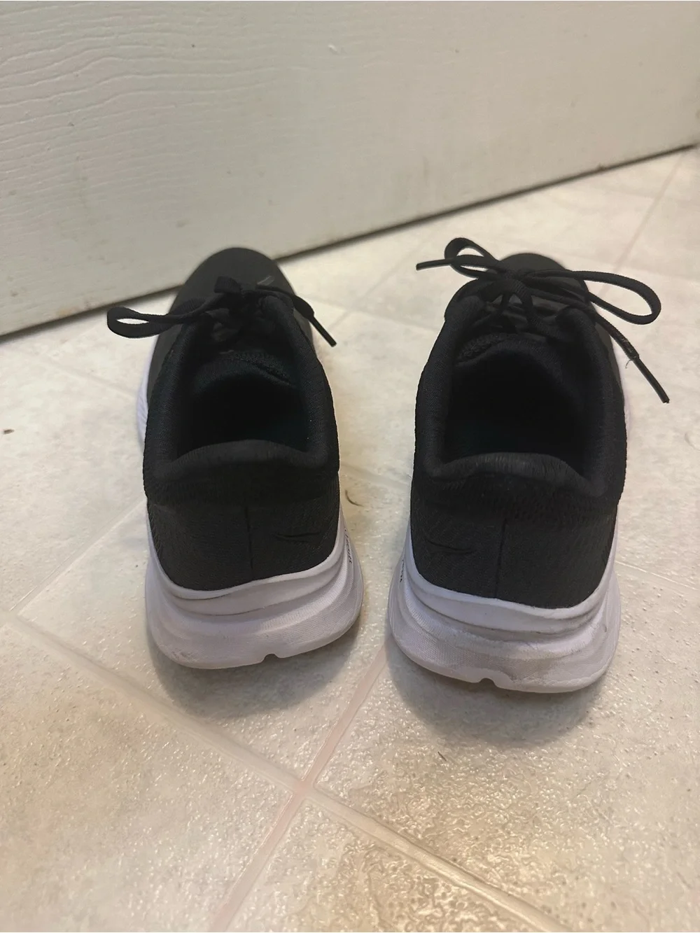 Hoka Men's Running Sneakers in black and White